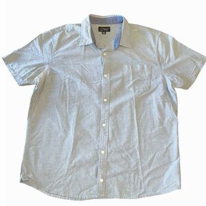 Wallin & Bros Shirt Mens XL Extra Large Blue Short Sleeve Button Down Dress
